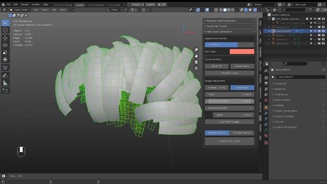 Blender Addon Facial Hair Toolkit 1.6 update: hair cards generation смотреть онлайн