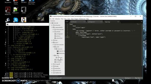 Nodejs Login Server version 2 Pt 1 смотреть онлайн