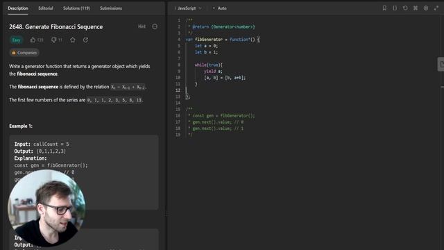 Day 29 | 30-Day LeetCode JavaScript Challenge: Generate Fibonacci Sequence (Problem 2648) смотреть онлайн