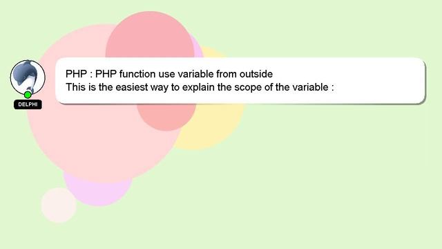 PHP : PHP function use variable from outside смотреть онлайн