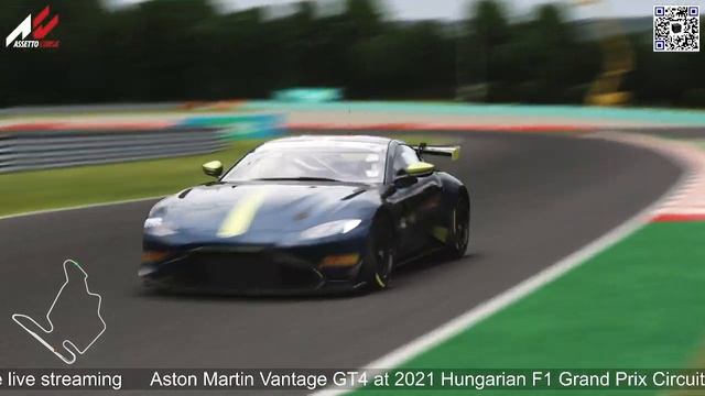Aston Martin Vantage GT4 at 2021 Hungarian F1 Grand Prix Circuit смотреть онлайн