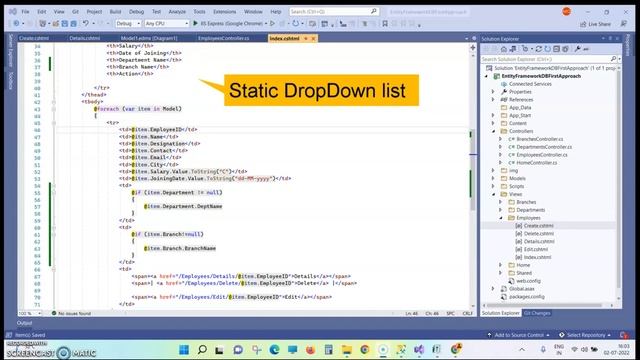 Entity-Framework CRUD Operations in ASP.NET MVC 5, MSSQL Server, Bootstrap 5, Visual Studio: #8 смотреть онлайн