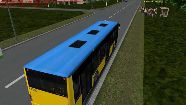 Едем на пруд в переполненом автобусе Омси 2 карта Луговое маршрут 9 смотреть онлайн