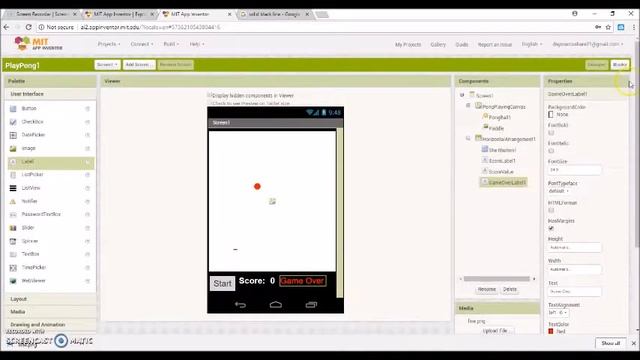 How to Make the Game Pong on Mit App Inventor смотреть онлайн