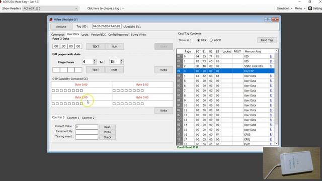 Understand Mifare Ultralight EV1 With ACR122u - Part 1