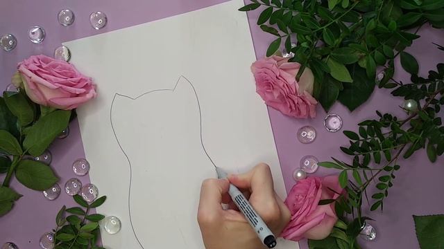 Как просто нарисовать милого котика с шариком смотреть онлайн