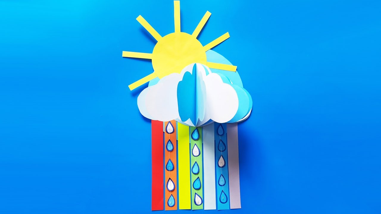 Объемная поделка Радуга. Как сделать аппликацию Радуга из бумаги смотреть онлайн