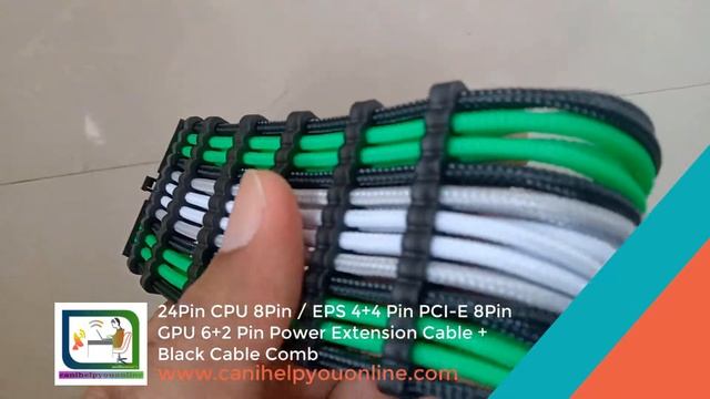 ATX 24Pin CPU 8Pin EPS 4+4 Pin PCI-E 8Pin GPU 6+2 Pin Power Extension Cable + Black Cable Comb смотреть онлайн