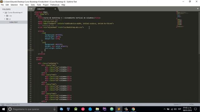 Bootstrap 4 - #09 Alineamiento Vertical de Columnas смотреть онлайн
