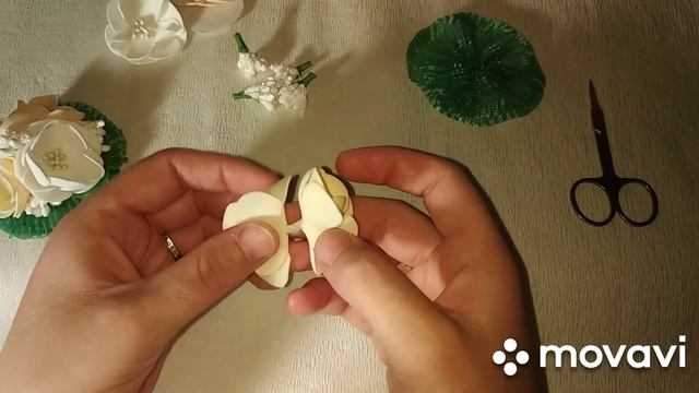 Простые цветы из фоамирана Украшения для волос Резиночки (заколочки) для волос МК DIY Для начинающи смотреть онлайн