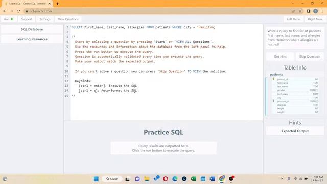 SQL Practice Question 16 смотреть онлайн
