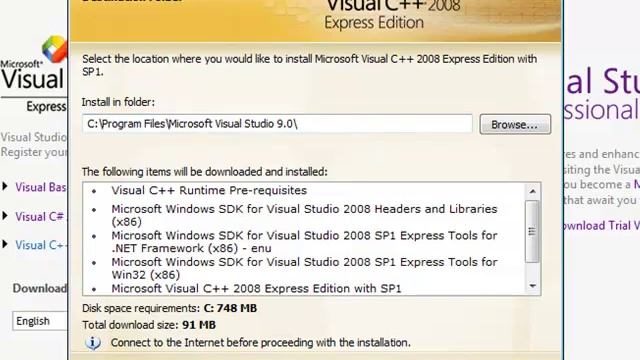 Урок 1 - Установка Microsoft Visual C++ 2008 Express Edition смотреть онлайн