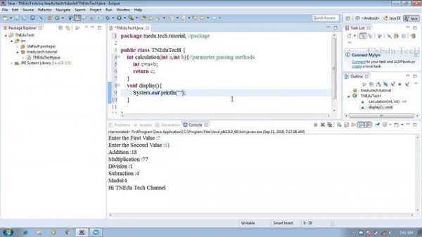 Java beginning Program part 4 - Run time values using Keyboard input with Arithmetic Operations