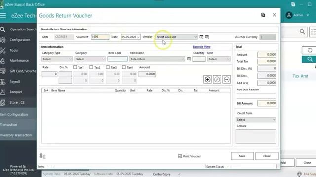 How to Manage Goods Return Note in eZee BurrP! Restaurant POS Software? смотреть онлайн