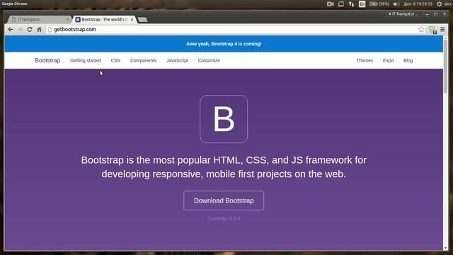 IT Navigator портфолио и Bootstrap framework. смотреть онлайн