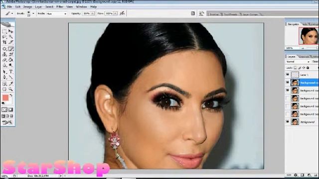 Kim Kardashian Photoshop Makeover Time Lapse смотреть онлайн