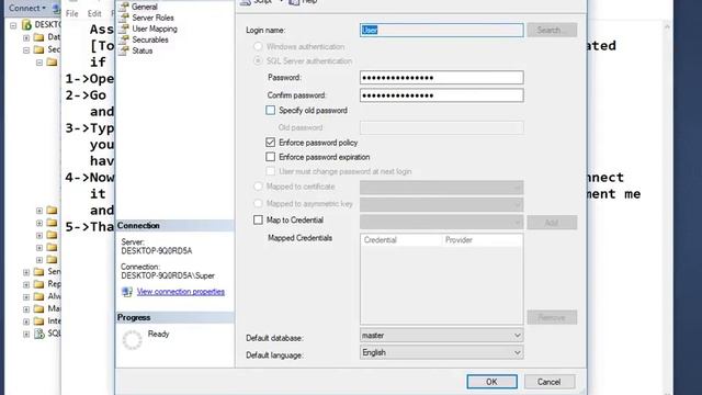 Reset user password in SQL Server Part-2 смотреть онлайн