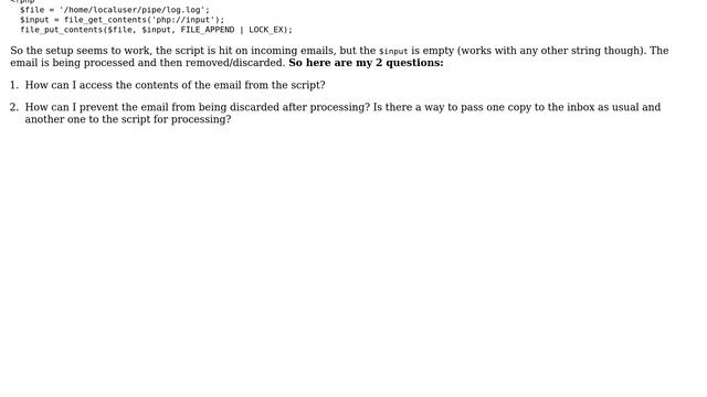 Postfix: Pass a copy of an email to a script but deliver the original one to mailbox смотреть онлайн