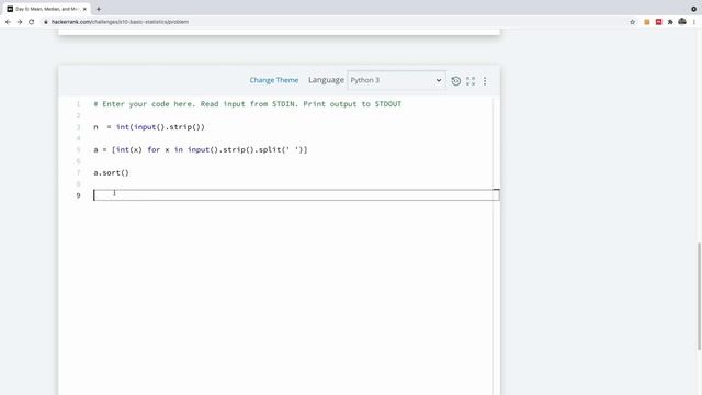 Day 0 - Mean, Median and Mode HackerRank Solution Coded in Python смотреть онлайн