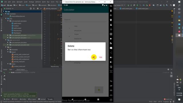 Demo ListView Contact in Android Studio смотреть онлайн