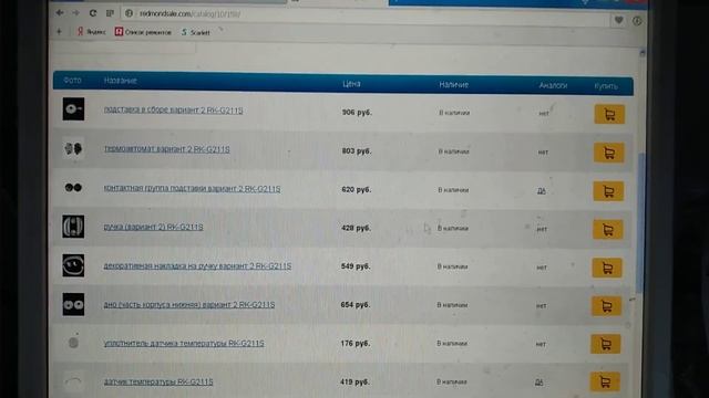 Где покупать запчасти Redmond. Redmondsale.com