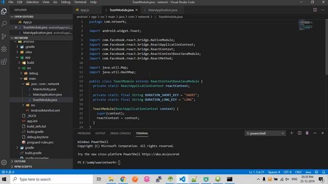 Run Custom module/package or custom Java code in React Native using Native modules смотреть онлайн