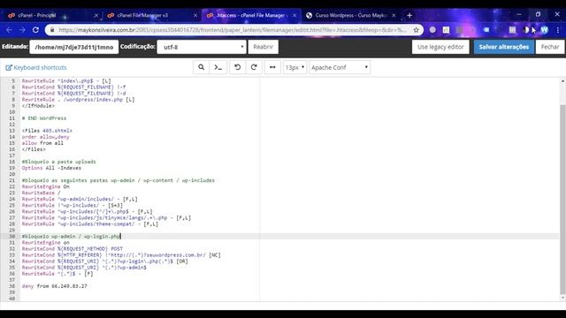 Protegendo as pastas wp-admin, wp-content e wp-includes - Maykon Silveira смотреть онлайн
