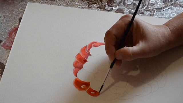 Малина. Акварель. Фрагмент. смотреть онлайн