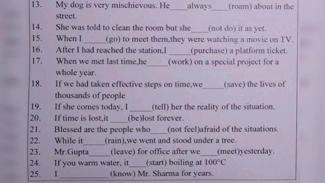 Tense - Worksheet Explanation смотреть онлайн