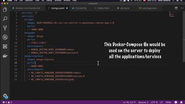 Deploying the containerized application with Docker Compose __ Docker Tutorial 12 смотреть онлайн