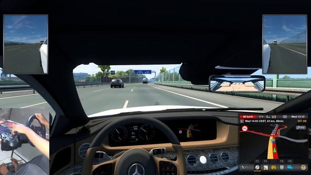 Mercedes s400d Matic - Euro Truck Simulator 2 [Steering Wheel Gameplay] смотреть онлайн