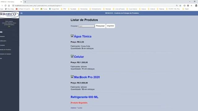 Apresentação do Site Completo em PHP 7 com Mysql para Controle de Produtos смотреть онлайн