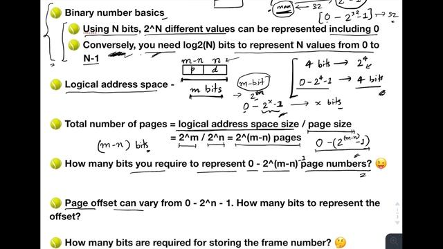 Page Number, Page Offset, Frame Number and Page Table Size | Memory Management | Operating System смотреть онлайн