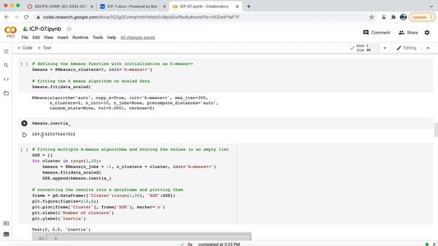 ICP 07 - K means Clustering using elbow method смотреть онлайн