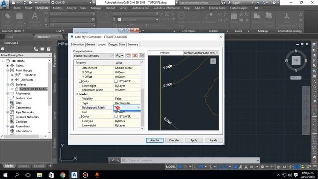 ETIQUETAS DE CURVAS EN NIVEL (curso de AUTOCAD CIVIL 3D) PARTE 03 смотреть онлайн