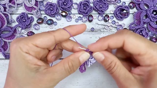 Ирландское кружево Мастер класс изысканный цветок крючком irish lace crochet смотреть онлайн