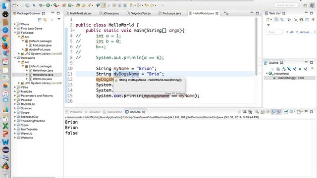 Java equals or == differences смотреть онлайн