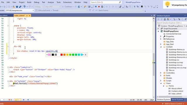 Modal Popup ASP.net MVC with 3D Modal Popup using Bootstrap and jQuery-Vcompetency Tech смотреть онлайн