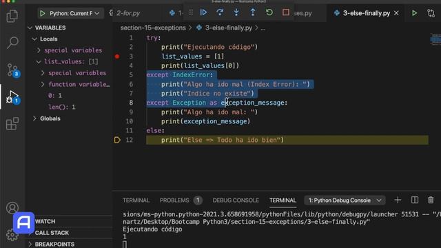 Bootcamp Python 3 - Manejo de Excepciones - Práctica - Else / Finally смотреть онлайн