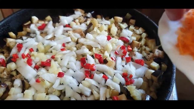 Баклажанная икра рецепт (сате) на сковороде! смотреть онлайн