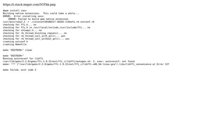 Ubuntu: Error running - gem Install sass смотреть онлайн