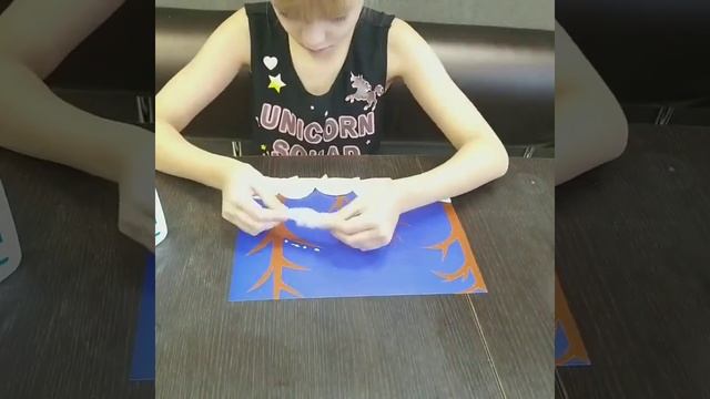 Аппликация Зимний лес смотреть онлайн