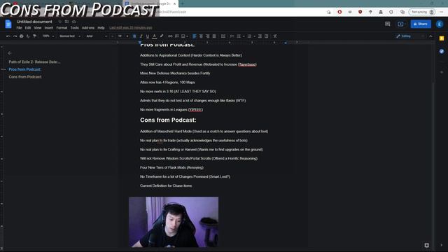 PATH OF EXILE 2 RELEASE DATE, PROS and CONS of CHRIS WILSON PODCAST (Build Diary: #21) смотреть онлайн