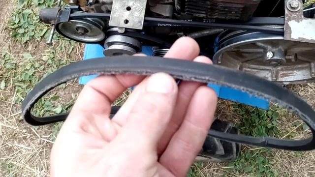 Купил приводные ремни ГОСТ 1213. Понял причину потертости старого ремня переднего хода. смотреть онлайн