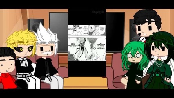 Opm React To Saitama Vs tatsumaki And saitama Vs Genos{Gacha}{English}{portugues}