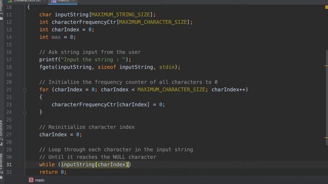 C Strings 10: Find the most frequent occurring character [C Programming] смотреть онлайн