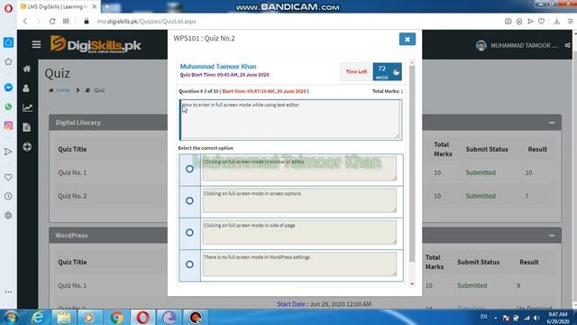 WordPress Quiz No. 2 Solution Batch-7 Digiskills.pk 2020 смотреть онлайн