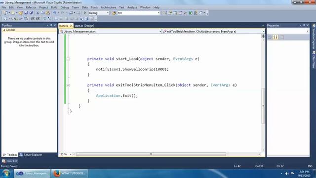 How to use Notify Icon & Adding Notify Icon and Context menu Strip Part 3 смотреть онлайн