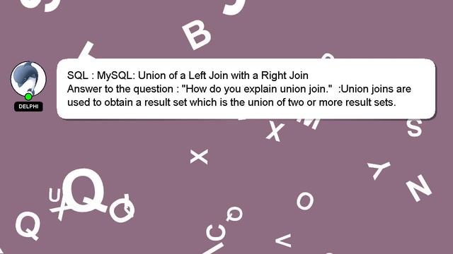 SQL : MySQL: Union of a Left Join with a Right Join смотреть онлайн