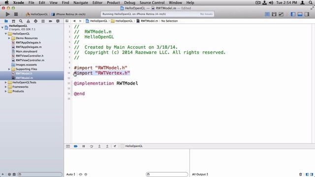 Vertex Array Objects and a Model Class - Beginning OpenGL ES and GLKit - raywenderlich.com смотреть онлайн